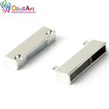 2Pcs/Lot Magnetic Leather Clasps Silver Ancient Jewelry Findings DIY