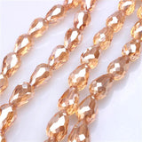 Teardrop Glass Beads 10x15mm ABS Colour Faceted Crystal Prism Spacer Beads