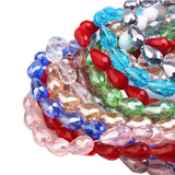 Teardrop Glass Beads 10x15mm ABS Colour Faceted Crystal Prism Spacer Beads