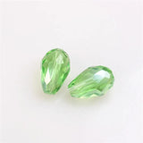 Teardrop Glass Beads 10x15mm ABS Colour Faceted Crystal Prism Spacer Beads
