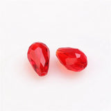 Teardrop Glass Beads 10x15mm ABS Colour Faceted Crystal Prism Spacer Beads