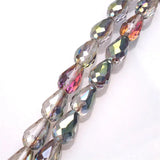 Teardrop Glass Beads 10x15mm ABS Colour Faceted Crystal Prism Spacer Beads