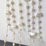 1m ABS Pearl Beaded Chain KC Love Heart Butterfly Beads Copper Chain DIY