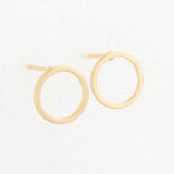 6PCS 10MM 14K Brass Circle Stud Earring Pins DIY Jewelry Findings