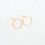 6PCS 10MM 14K Brass Circle Stud Earring Pins DIY Jewelry Findings