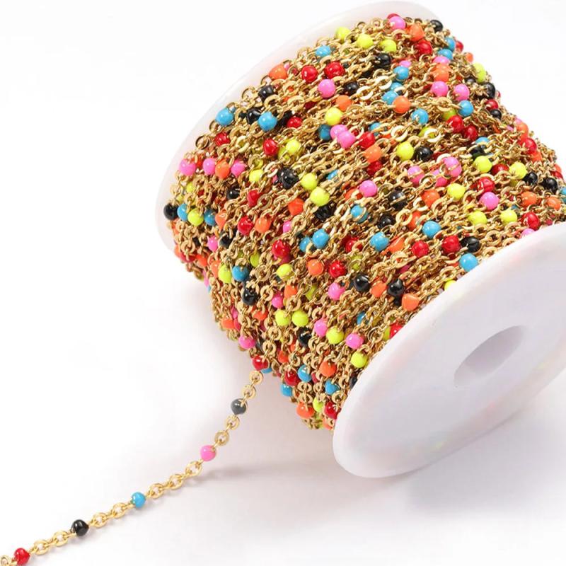 2M Colorful Necklace Chain for Jewelry Making DIY