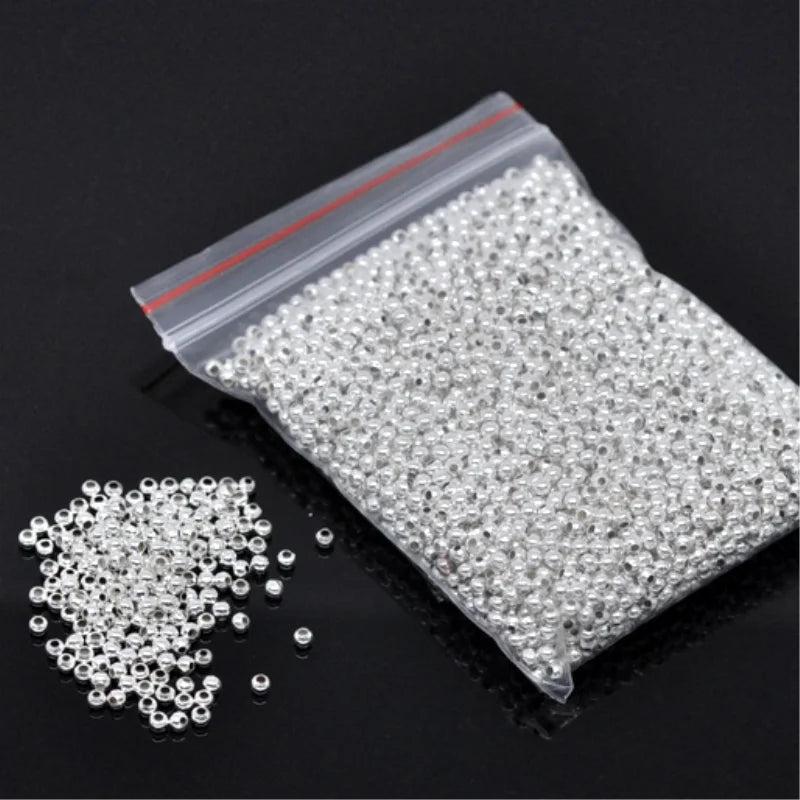 Silver Plated Ball Spacers Beads 2.4mm 2000PCs