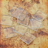 20pcs 25mm Clear Square Acrylic Glass Cabochons for DIY Pendant Tray Setting