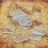 20pcs 25mm Clear Square Acrylic Glass Cabochons for DIY Pendant Tray Setting
