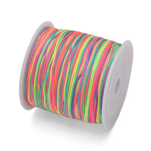 100Yards Nylon Satin Cord Rattail Thread for Jewelry Making