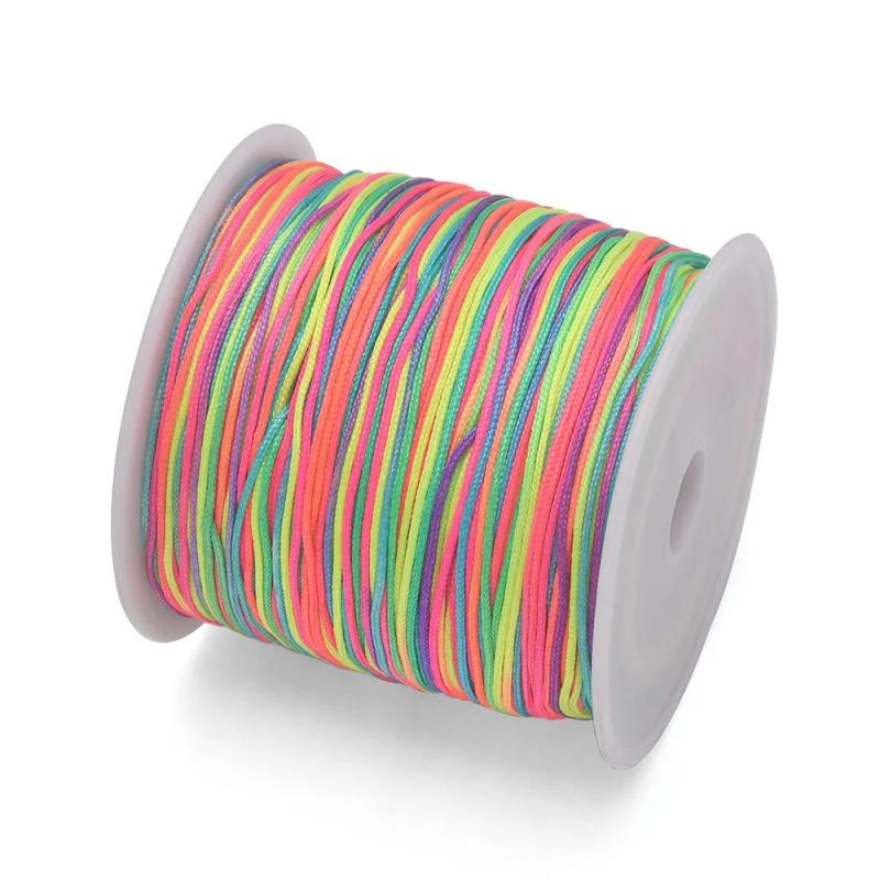 100Yards Nylon Satin Cord Rattail Thread for Jewelry Making