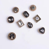 Vintage Metal Crystal Rhinestone Craft Accessories DIY Jewelry Making Lot of 20