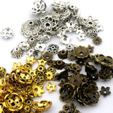150pcs Tibetan Antique Silver Flower Bead End Caps Jewelry Making Findings