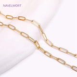 18K Plated Heart Shape Cable Chain DIY Necklace Supplies