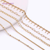 18K Plated Heart Shape Cable Chain DIY Necklace Supplies