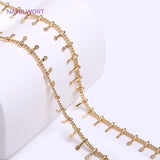 18K Plated Heart Shape Cable Chain DIY Necklace Supplies