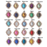 10Pcs 25x32mm Crystal Rhinestone Embellishments DIY Weddings Accessories