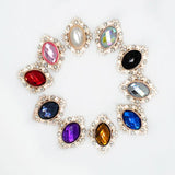 10Pcs 25x32mm Crystal Rhinestone Embellishments DIY Weddings Accessories