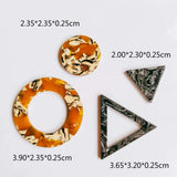 Acetic Acid Round Pendant Eardrop DIY Material 6pcs