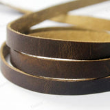 Aaazee 10mmx2mm Flat Cow Hide Leather Strip for DIY Bracelet Making