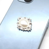 10Pcs Alloy Diamond Oval Pearl Accessories DIY Clothing Hair Jewelry