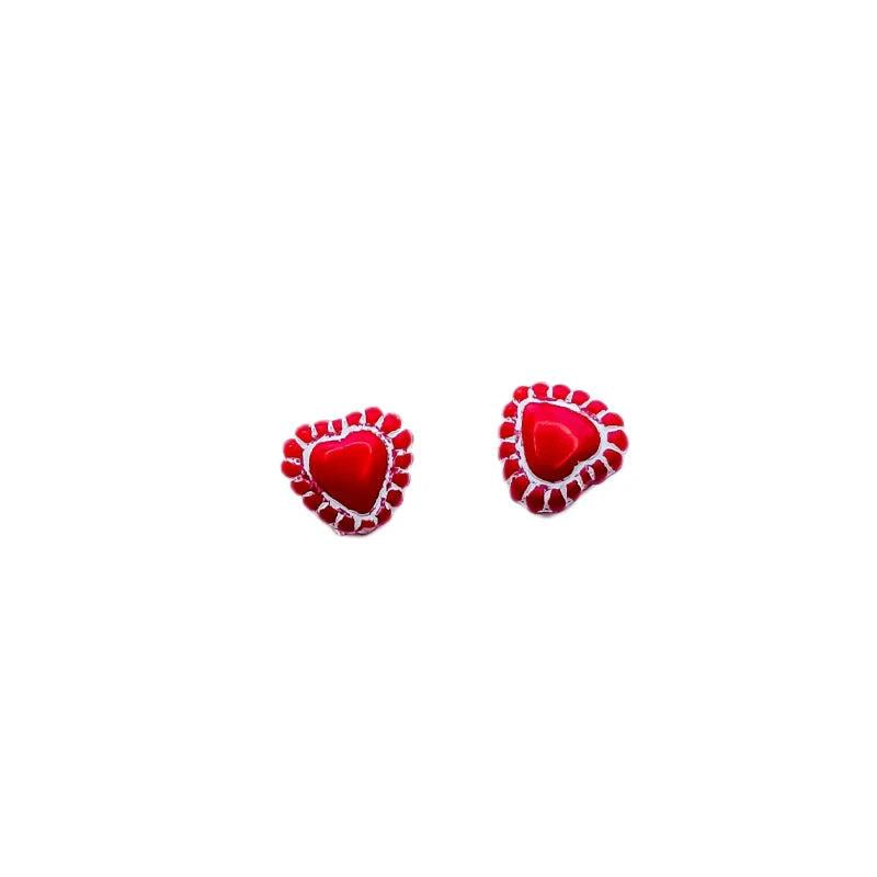 Acrylic Resin Eardrop Heart Bead Pendant for Jewelry Making 100pcs
