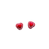 Acrylic Resin Eardrop Heart Bead Pendant for Jewelry Making 100pcs