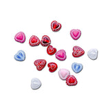 Acrylic Resin Eardrop Heart Bead Pendant for Jewelry Making 100pcs