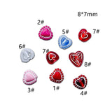 Acrylic Resin Eardrop Heart Bead Pendant for Jewelry Making 100pcs