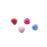 Acrylic Resin Eardrop Heart Bead Pendant for Jewelry Making 100pcs