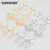 18k Rhodium Plated Zircon Copper Pendants 4 pcs/lot