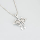 18k Rhodium Plated Zircon Copper Pendants 4 pcs/lot