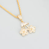 18k Rhodium Plated Zircon Copper Pendants 4 pcs/lot