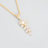 18k Rhodium Plated Zircon Copper Pendants 4 pcs/lot