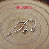 4pcs S925 Sterling Silver Earring Hooks for Jewelry Making