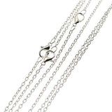 10pcs Rose Silver Metal Chains Necklaces for Pendant Charms Jewelry Making