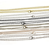 10pcs Rose Silver Metal Chains Necklaces for Pendant Charms Jewelry Making