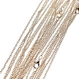 10pcs Rose Silver Metal Chains Necklaces for Pendant Charms Jewelry Making