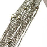 10pcs Rose Silver Metal Chains Necklaces for Pendant Charms Jewelry Making