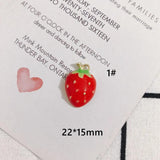 10pcs Alloy Strawberry Pendants for DIY Jewelry Making