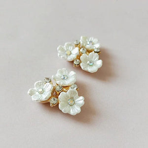 10pcs 17mm Metal Alloy Flowers Inlay Crystal Flowers Charm for Jewelry Making