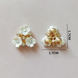 10pcs 17mm Metal Alloy Flowers Inlay Crystal Flowers Charm for Jewelry Making
