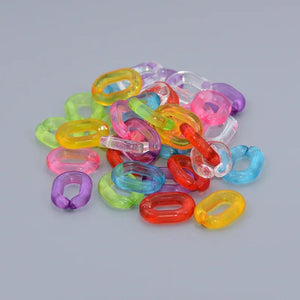 100Pcs Colorful Acrylic Chain for DIY Necklace Bracelet Making