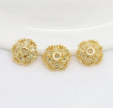 20PCS 7MM 24K Plated Brass Beads Caps for DIY Jewelry Findings