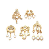 Champagne Brass Zircon Earrings Charms Jewelry Making DIY Findings