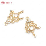 Champagne Brass Zircon Earrings Charms Jewelry Making DIY Findings