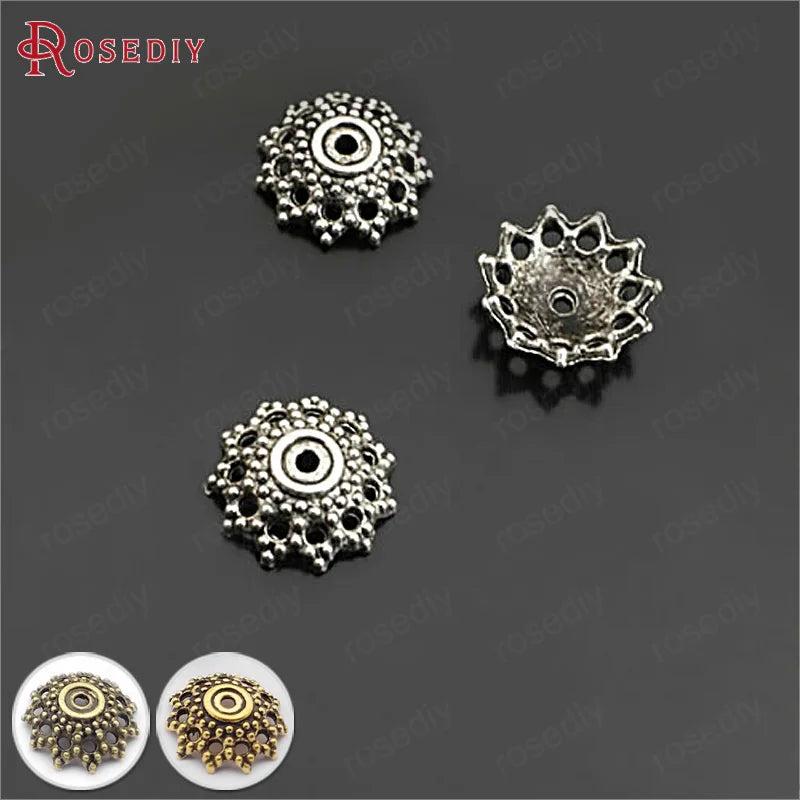 100PCS 12MM Antique Style Bead Caps for DIY Jewelry