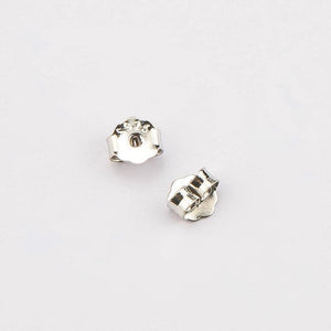 10 Pairs 925 Silver Earring Back Stoppers Ear Post Nuts Earring Setting