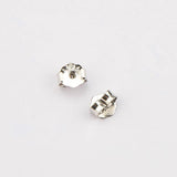10 Pairs 925 Silver Earring Back Stoppers Ear Post Nuts Earring Setting