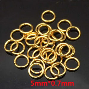 50pcs Stainless Steel Jump Rings Jewelry Findings 3.5-10mm